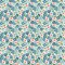 Fabric Poppie Cotton Blue Forget Me Nots Flower Market by the Quarter Yard FM25410